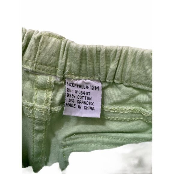 Baby Girls Size 12 Months Green Jeans Floral - Picture 4 of 4